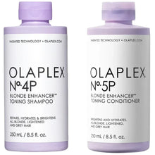 Load image into Gallery viewer, Olaplex No 4P & 5P Blonde Enhancer Toning Shampoo & Conditioner Duo