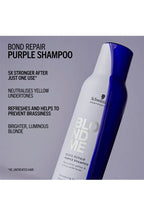 Load image into Gallery viewer, Schwarzkopf BLONDME Bond Repair Purple Shampoo