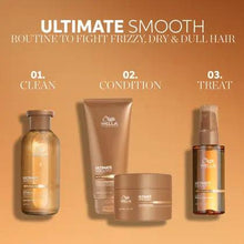 Load image into Gallery viewer, Wella Ultimate Smooth Trio - Shampoo, Conditioner & Miracle Oil Serum