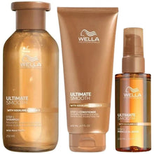 Load image into Gallery viewer, Wella Ultimate Smooth Trio - Shampoo, Conditioner & Miracle Oil Serum