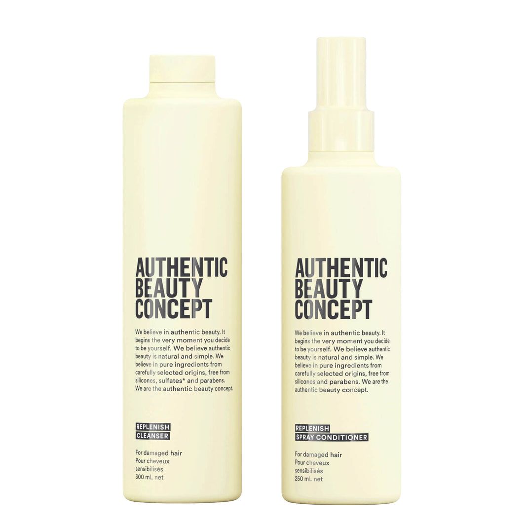 Authentic Beauty Concept Replenish Duo - Cleanser & Spray Conditioner
