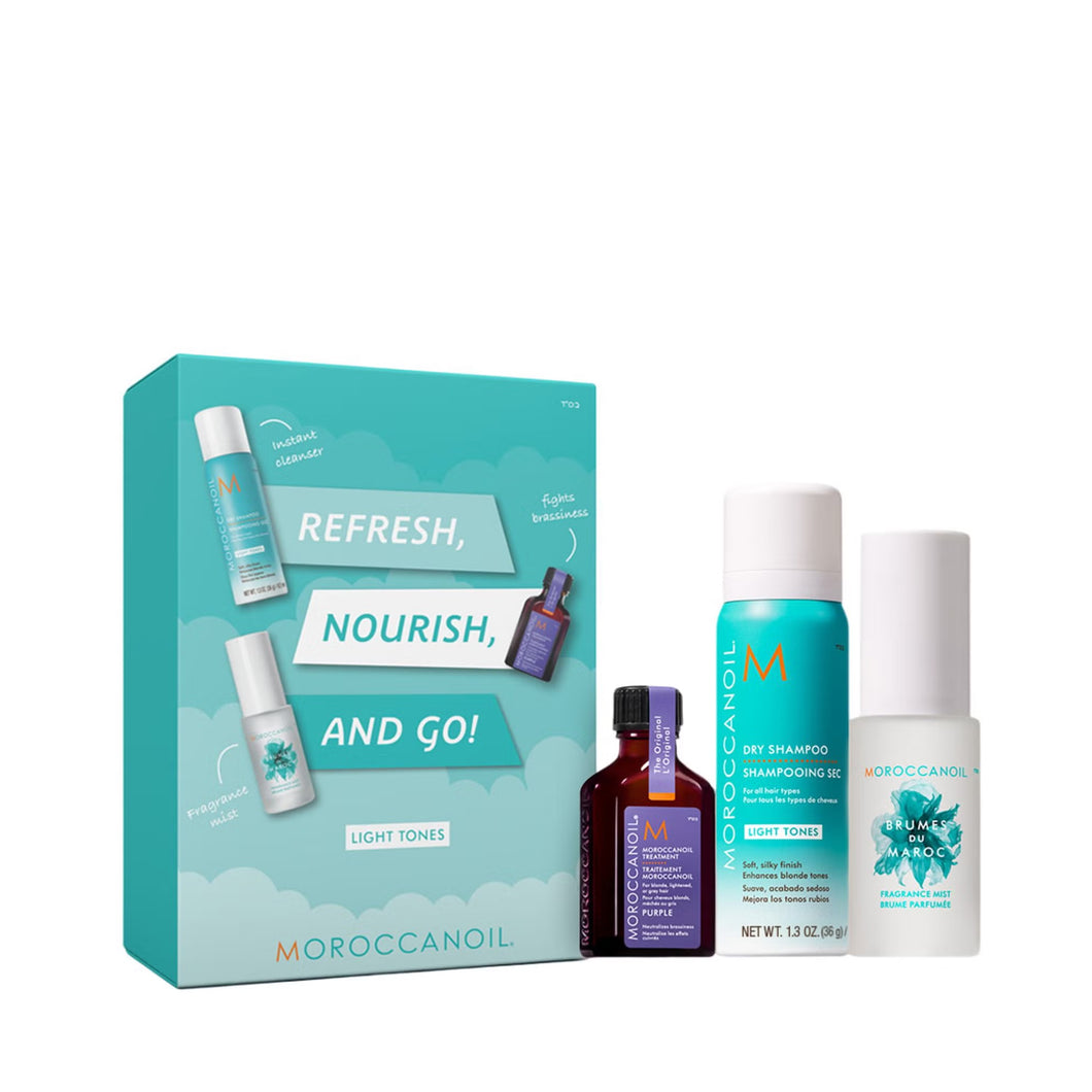 Moroccanoil Refresh Nourish And Go Trio Gift Set - Light Tones (Worth £39)