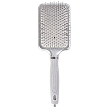 Load image into Gallery viewer, Olivia Garden Expert Care Rectangular Nylon Bristles Brush - Silver
