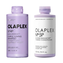 Load image into Gallery viewer, Olaplex No 4P &amp; 5P Blonde Enhancer Toning Shampoo &amp; Conditioner Duo

