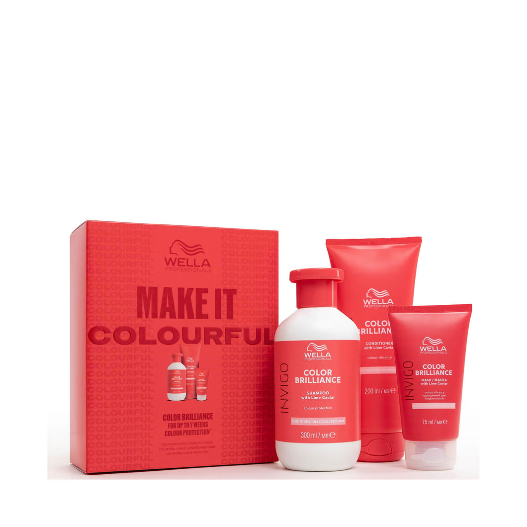 Wella Make It Colourful Color Brilliance Trio Set (Worth £44)