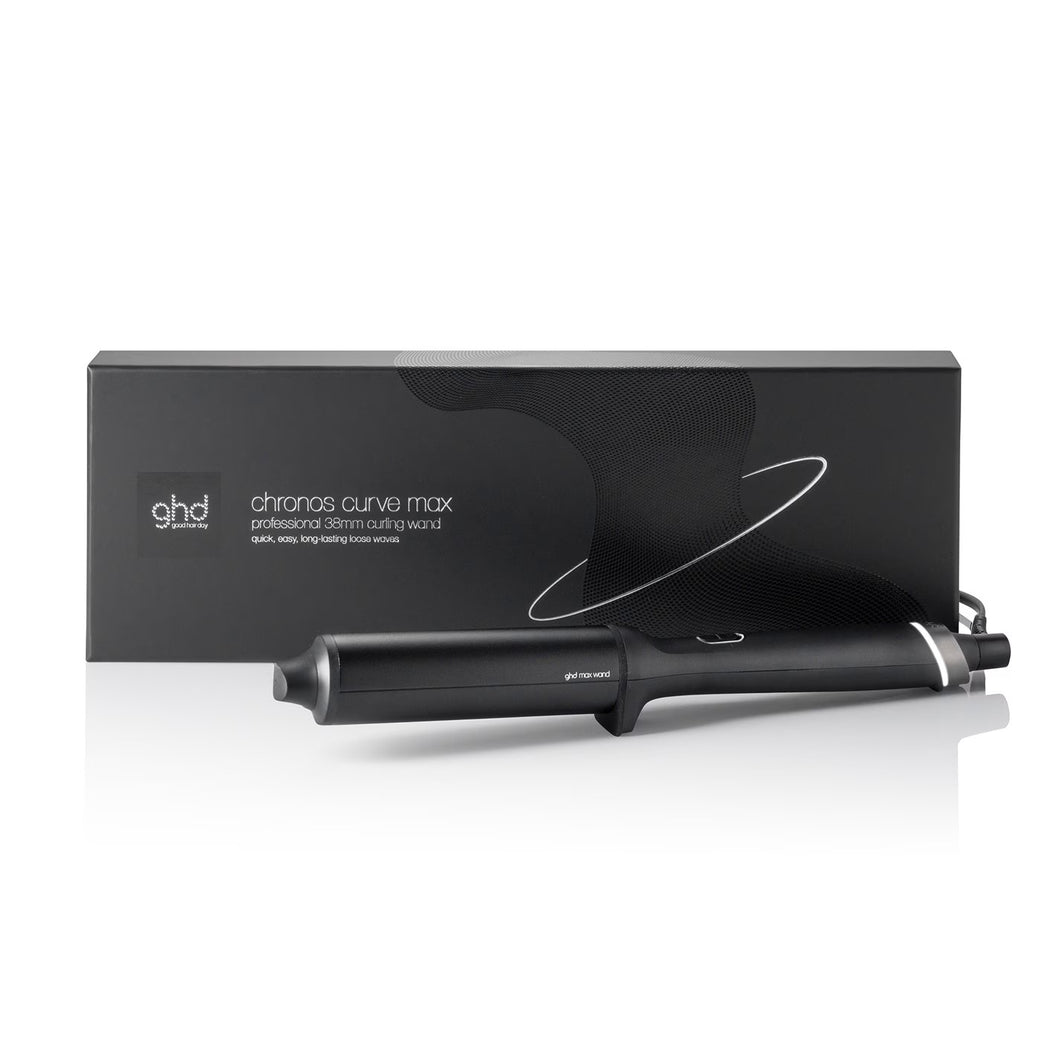 GHD Chronos Curve Max Professional 38mm Curling Wand - Black