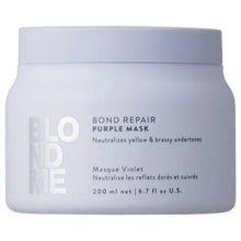 Load image into Gallery viewer, Schwarzkopf BLONDME Bond Repair Purple Mask
